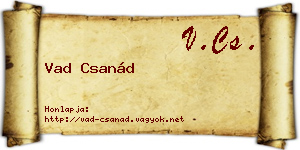 Vad Csanád névjegykártya